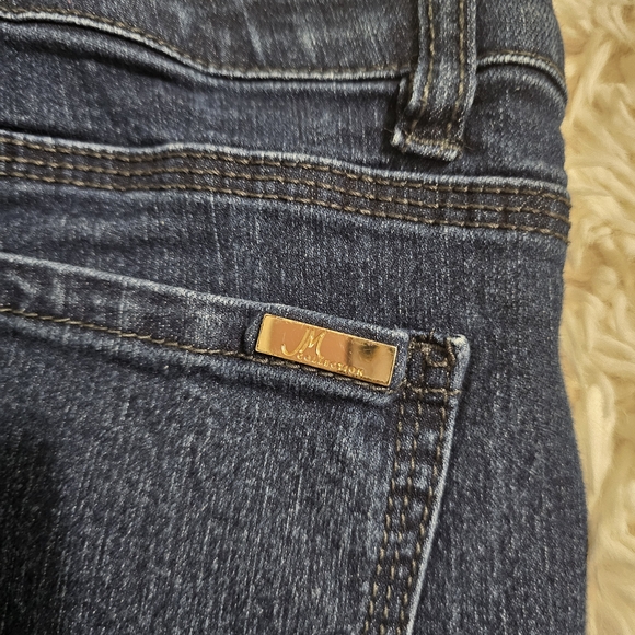 JM Collection Dark Blue Straight Leg Jeans - Picture 3 of 4